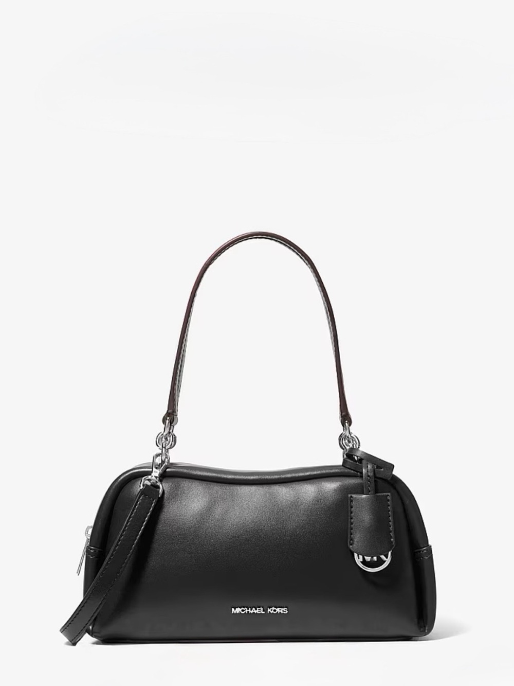 Michael Kors Black Leather Mini Shoulder Hobo Bag